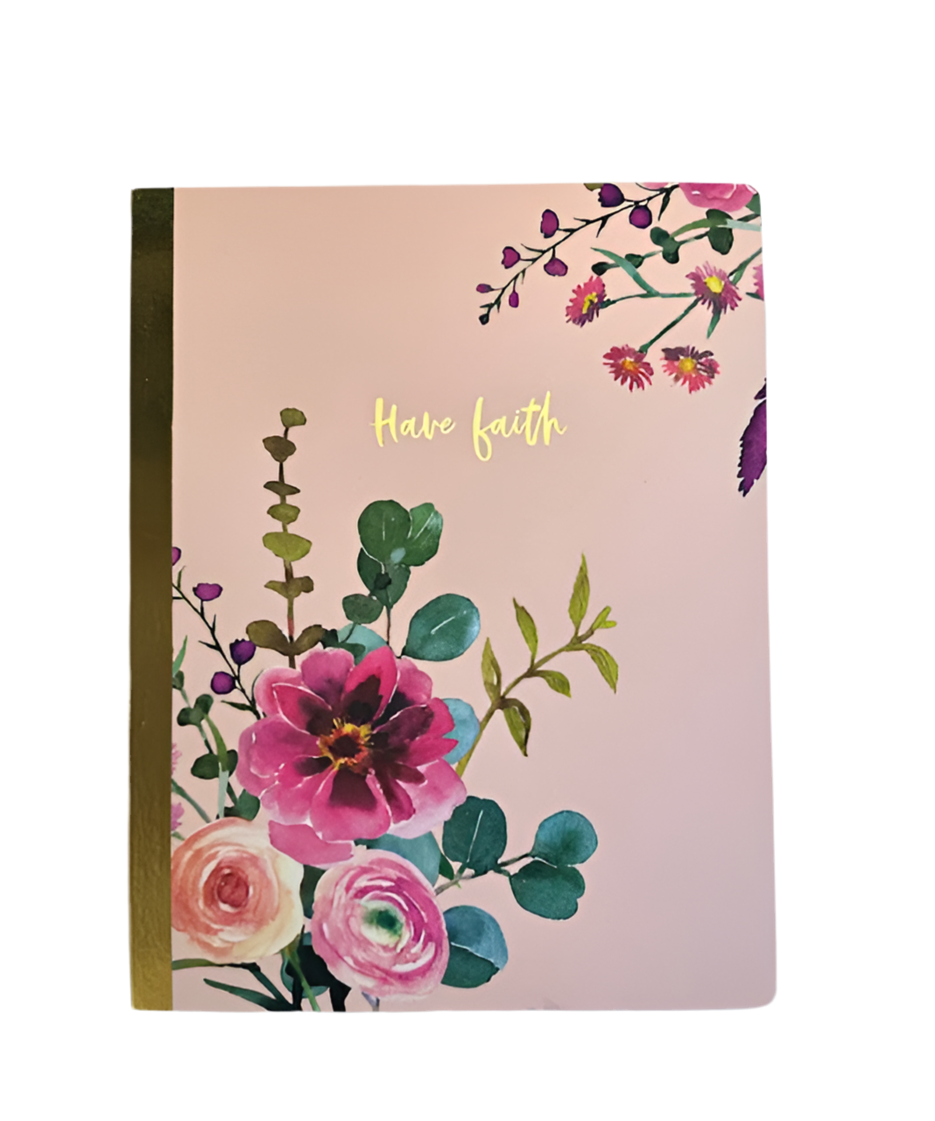 Have Faith Pink Floral Notebook