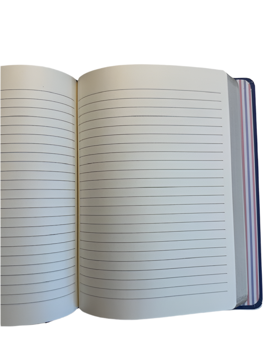 God Is My Refuge Blue Floral Notebook