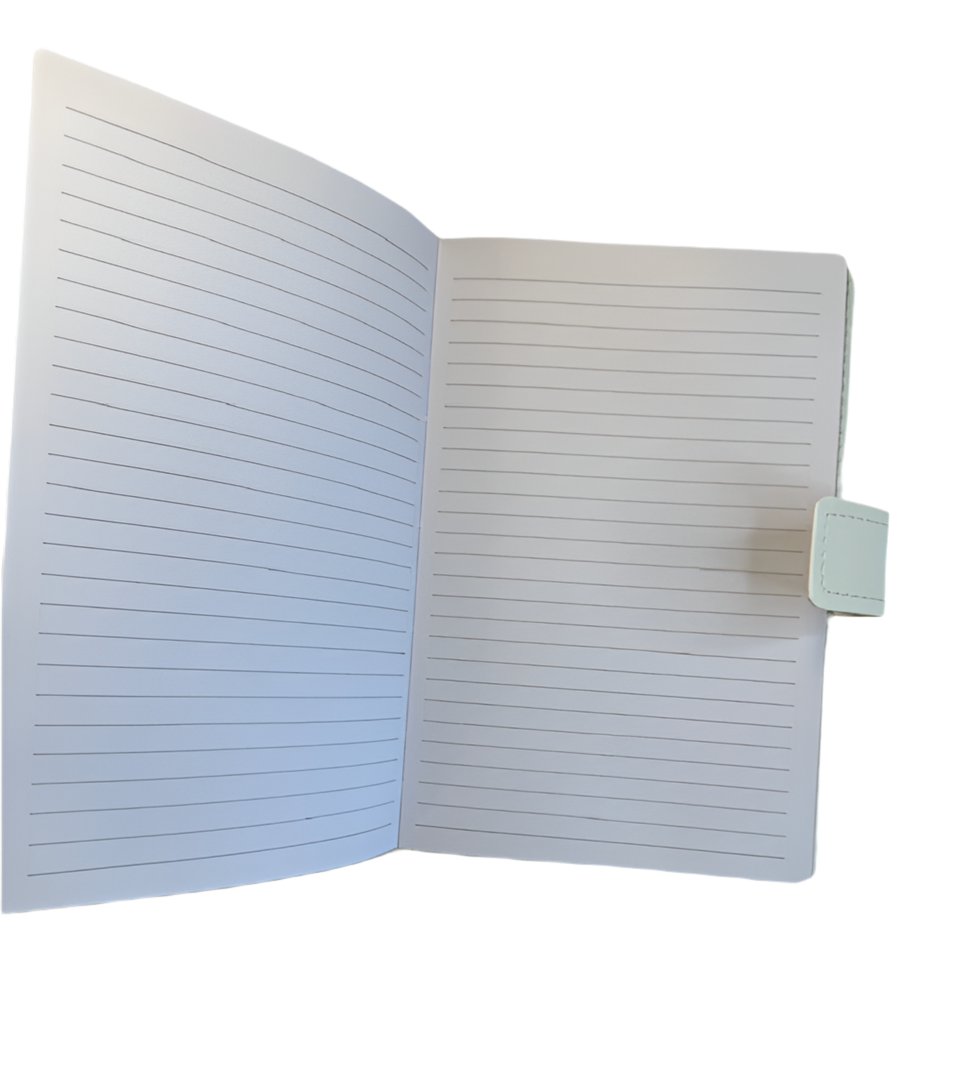 With God all things White Floral Notebook