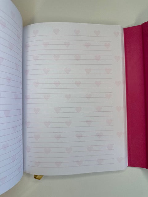 Follow your Heart Fuchsia Hearts Notebook