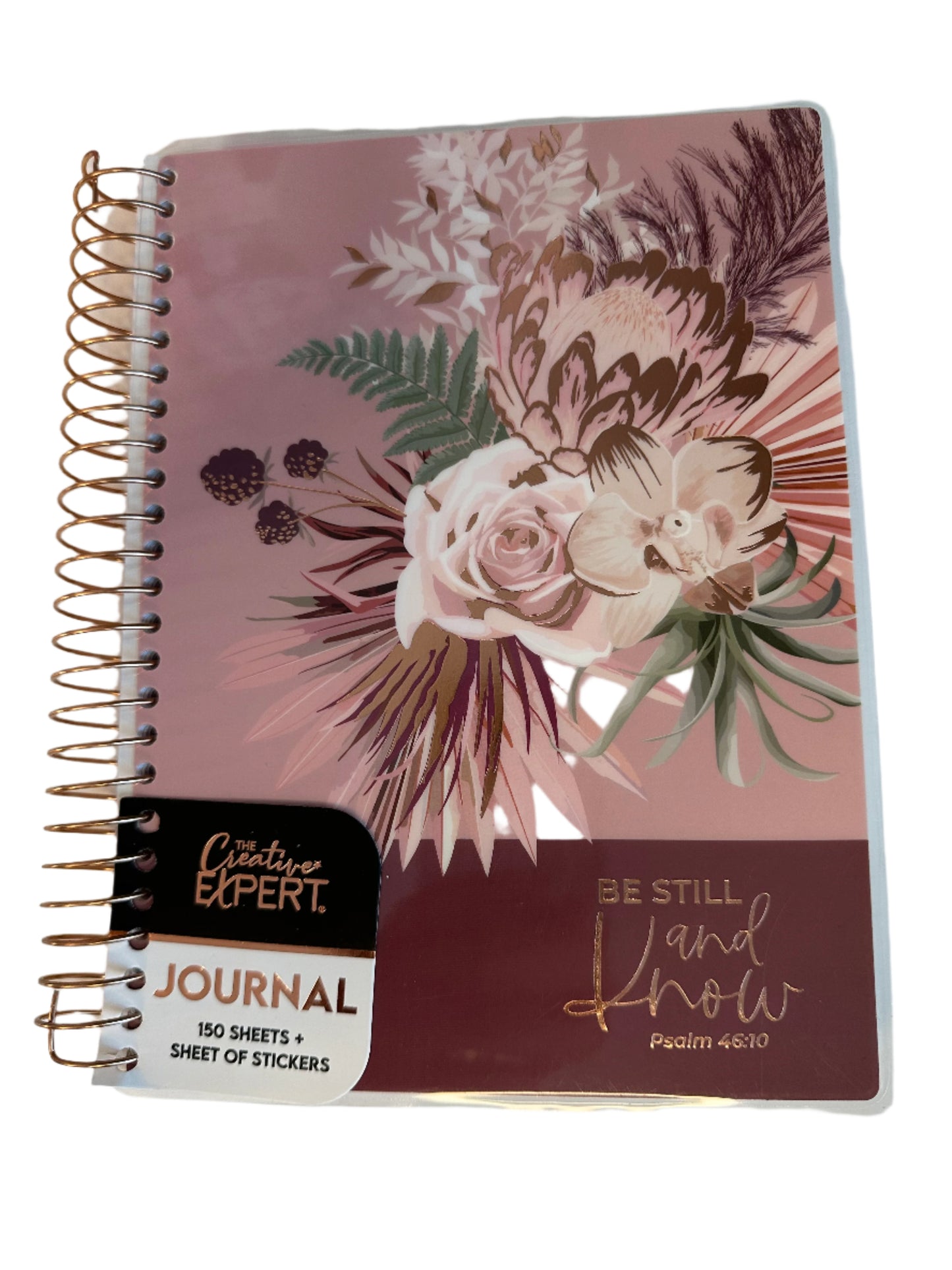 Be Still & Know Floral Spiral Notebook