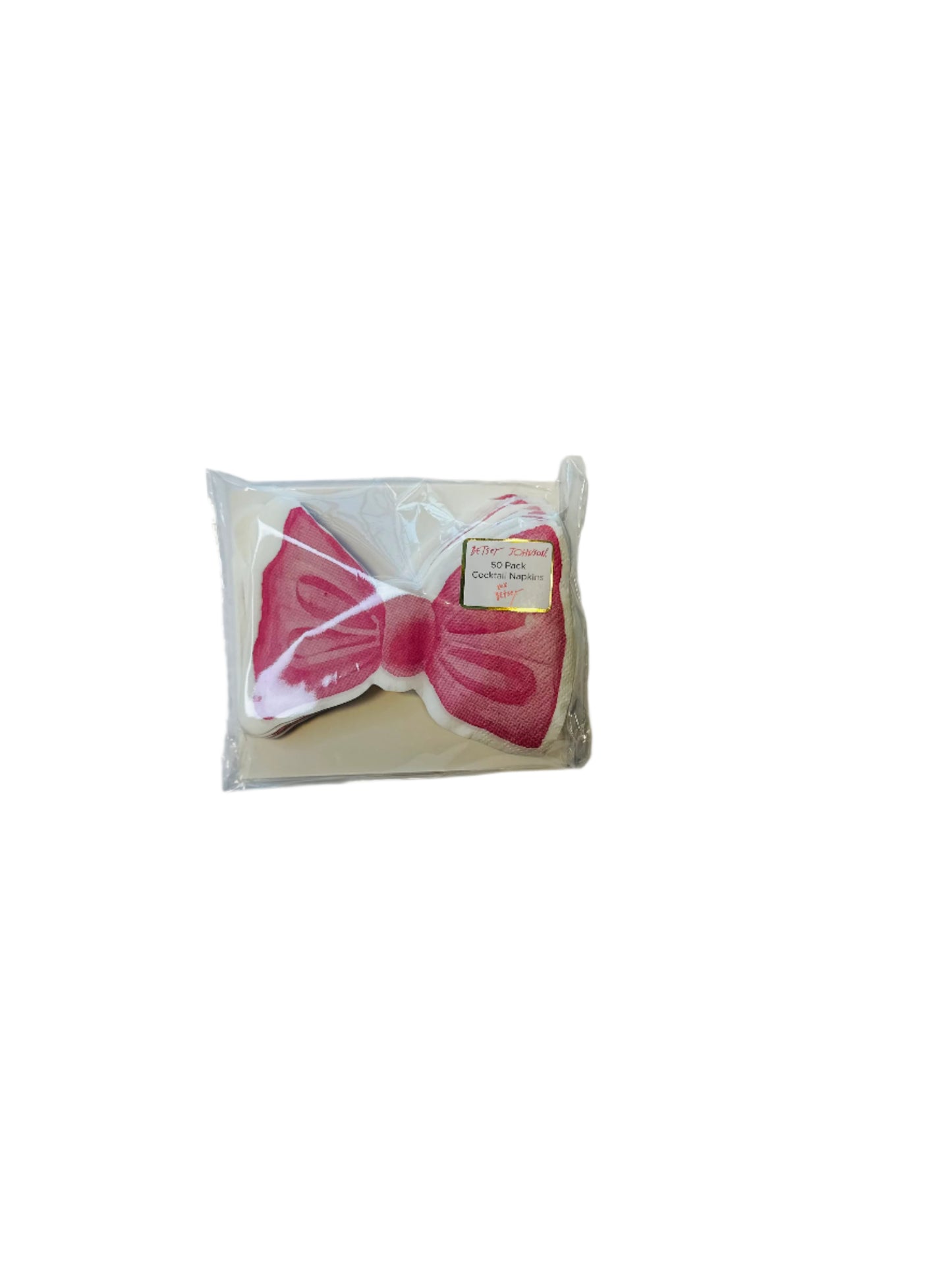 Pink Bow 50 Pack Cocktail Napkins