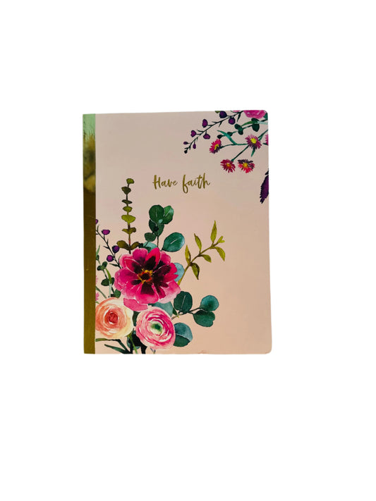 Have Faith Pink Floral Notebook