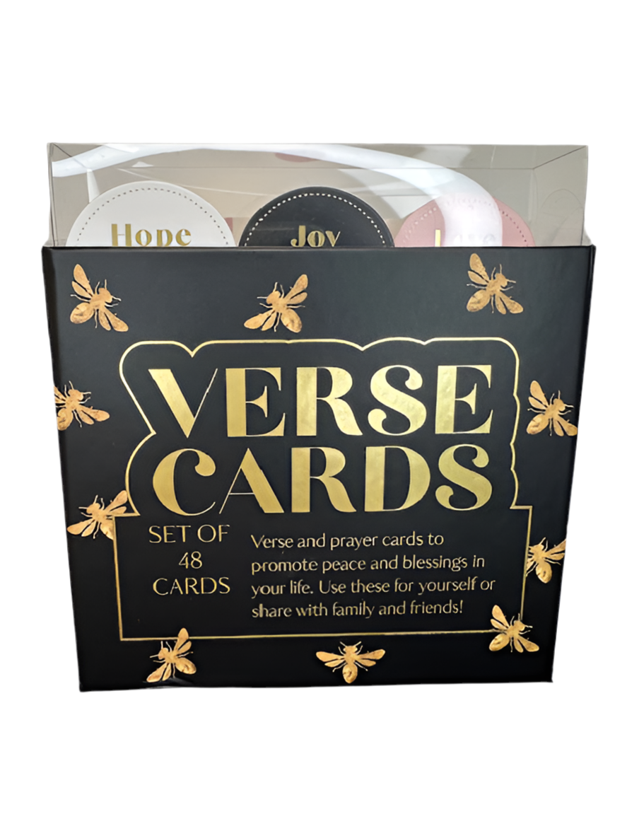 Black & Gold Bee Verse Cards