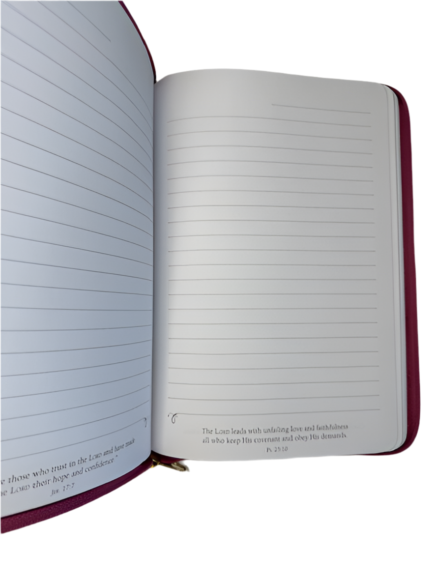 I Can Do All Things Pink Floral Zippered Notebook