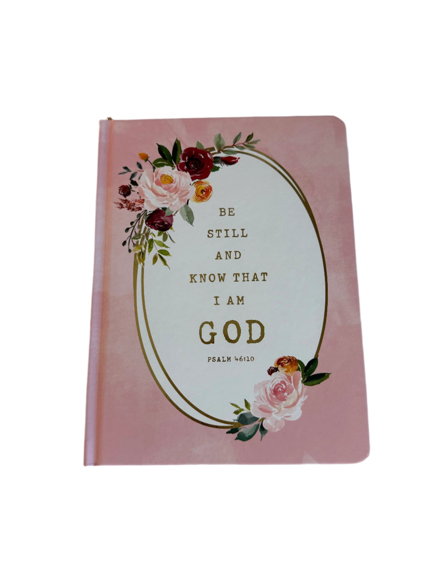 Be Still Pink Floral Hard Cover Notebook