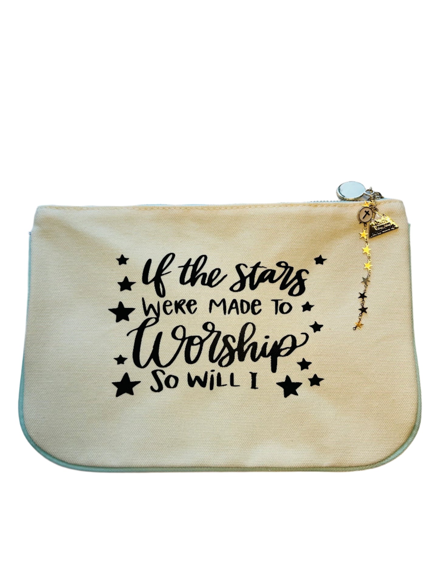 Mint "So Will I" Canvas Pencil Bag