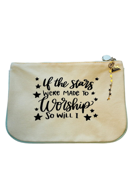 Mint "So Will I" Canvas Pencil Bag