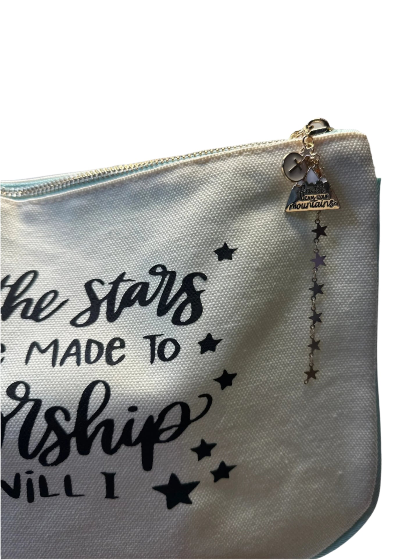 Mint "So Will I" Canvas Pencil Bag