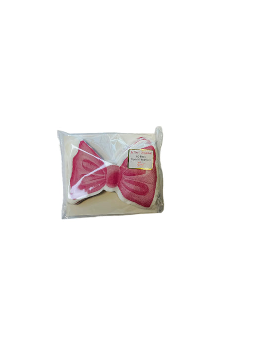 Pink Bow 50 Pack Cocktail Napkins