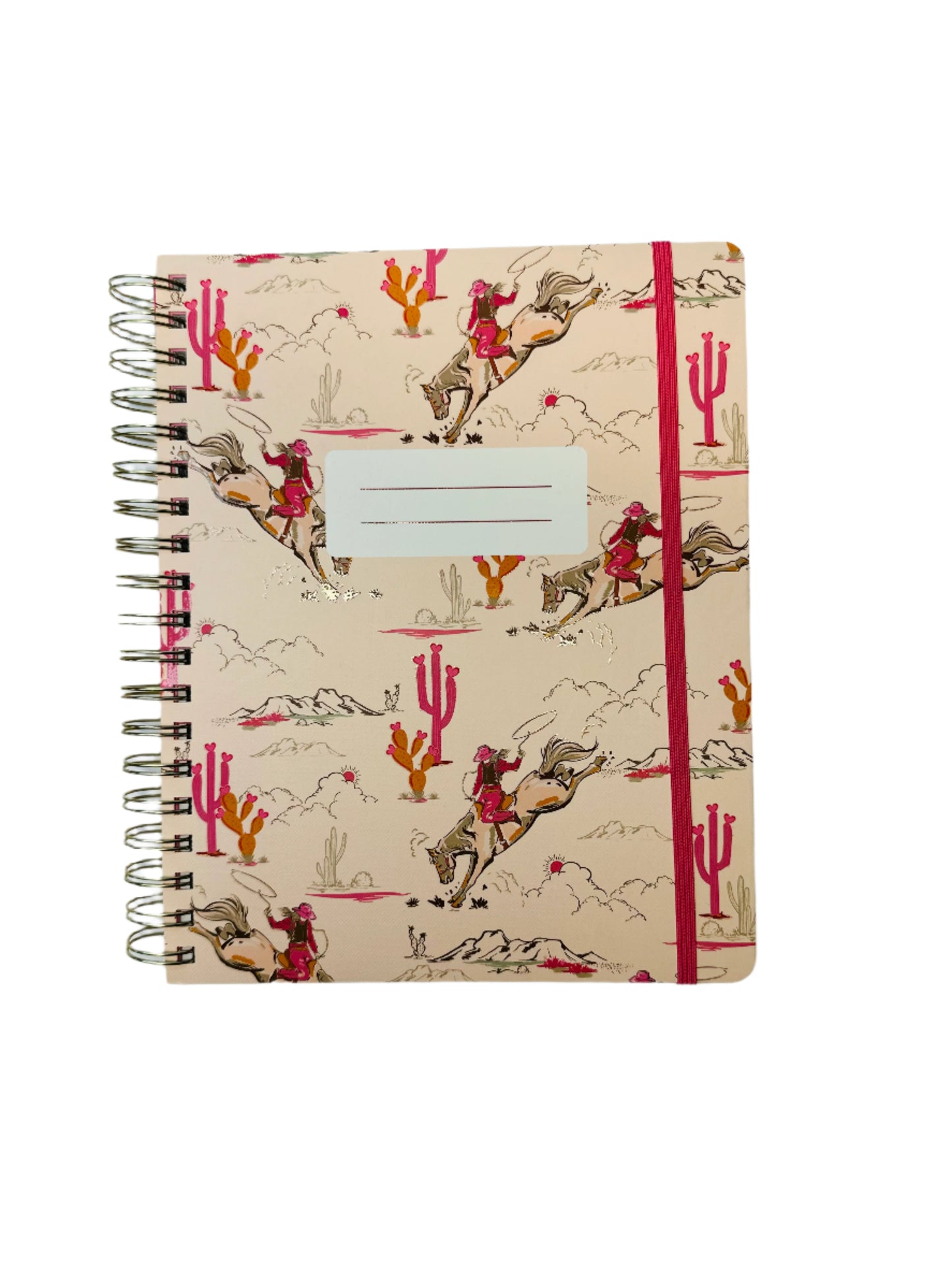 Desert Cowgirl Pink Western Notebook